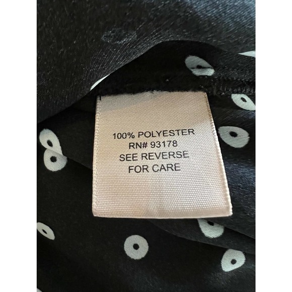 PHILOSOPHY Womens Shirt Button Up Blouse Long Sleeve Polka Dot Black/White Sz S - Picture 4 of 4